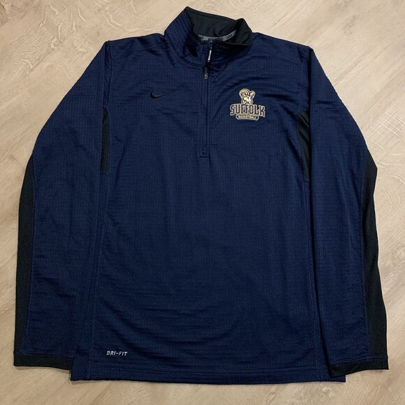 Nike Suffolk University Rams Basketball Pullover 1/4 Quarter Zip Men's Medium M - Picture 1 of 7
